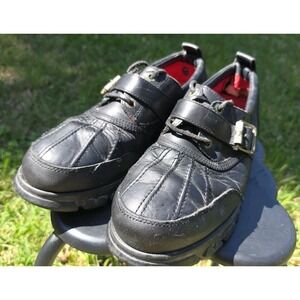 Polo Ralph Lauren Leather Low Cut Ankle Boot Shoe w/Buckles Kingsdown Size 10D